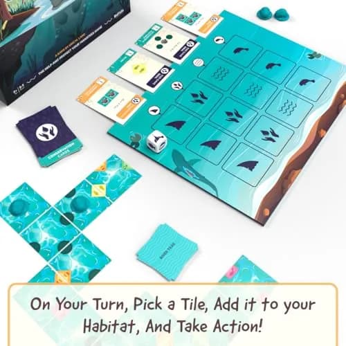 Buffalo Games I Heart Manatees Board Game Strategy | Ages 10+ | Multicolor 10.5x10.5x2 in thumbnail 2