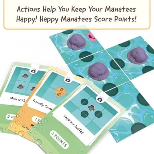 Buffalo Games I Heart Manatees Board Game Strategy | Ages 10+ | Multicolor 10.5x10.5x2 in thumbnail 3