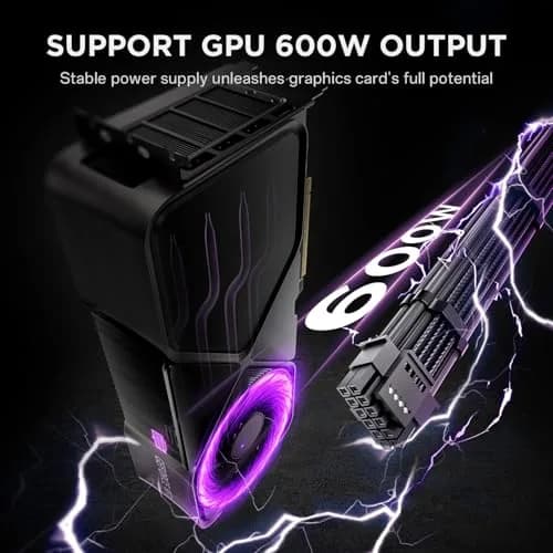 AsiaHorse 12VHPWR PSU Extension Cable Kit for RTX 50/40 Series, 16AWG Pcie 5.0 Cable Extension Kit, 30CM | Heavy-Duty Power Support thumbnail 5
