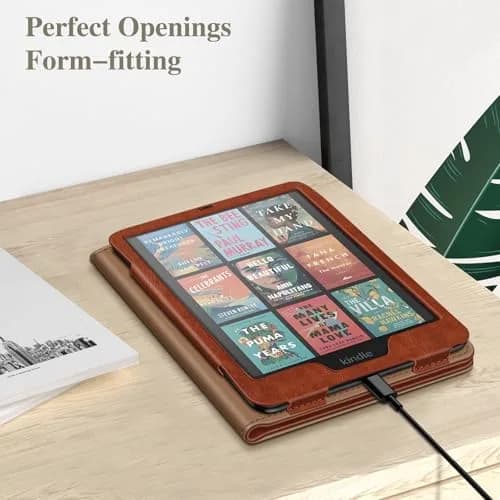 Fintie Case for Kindle Paperwhite 12th/11th Gen & Colorsoft 7"/6.8" | Vintage Brown PU Leather Stand Cover with Card Slot & Auto Sleep/Wake thumbnail 6