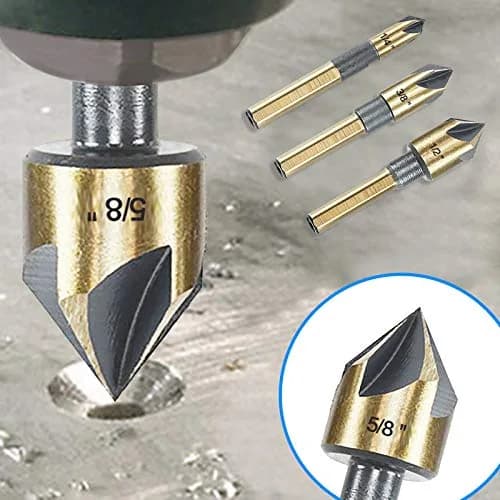 DKIBBITH Countersink Drill Bit Set 3/8" | Precise 82° High-Speed Steel Bits for Wood, Metal & Plastic thumbnail 6