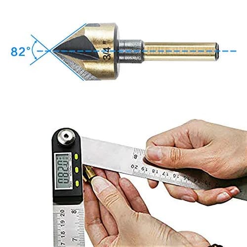 DKIBBITH Countersink Drill Bit Set, 5 Pieces High Speed Steel 82° | Precise Countersinking for Wood, Metal & Plastic thumbnail 5