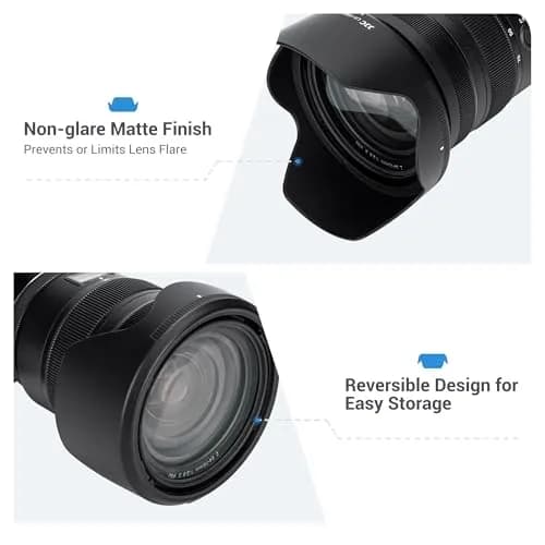 JJC HB-87 Reversible Lens Hood for Nikon NIKKOR Z 24-70mm f2.8 S Lens | 82mm Filter Compatible thumbnail 7