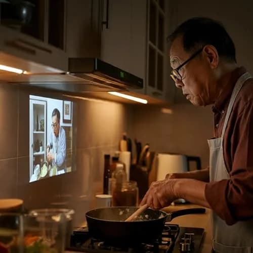 Miroir M200S Portable HD Projector 720p | Android TV Streaming, Auto Focus, 100” Display thumbnail 6