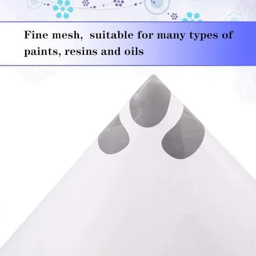 JANYUN 100Pcs Paint Filter Strainer with Blue Silicone Funnel, 190 Micron Mesh, 16.3cm x 22.2cm x 3.3cm thumbnail 4