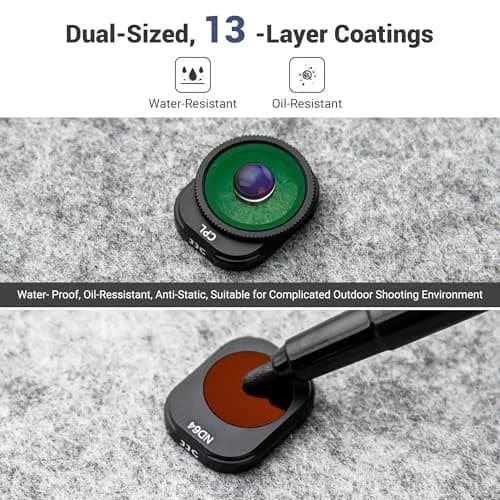 JJC Mini 4 Pro ND Filters 6 Pack Multi-Coated ND8/ND16/ND32/ND64/ND256/CPL Lightweight Aluminum thumbnail 7