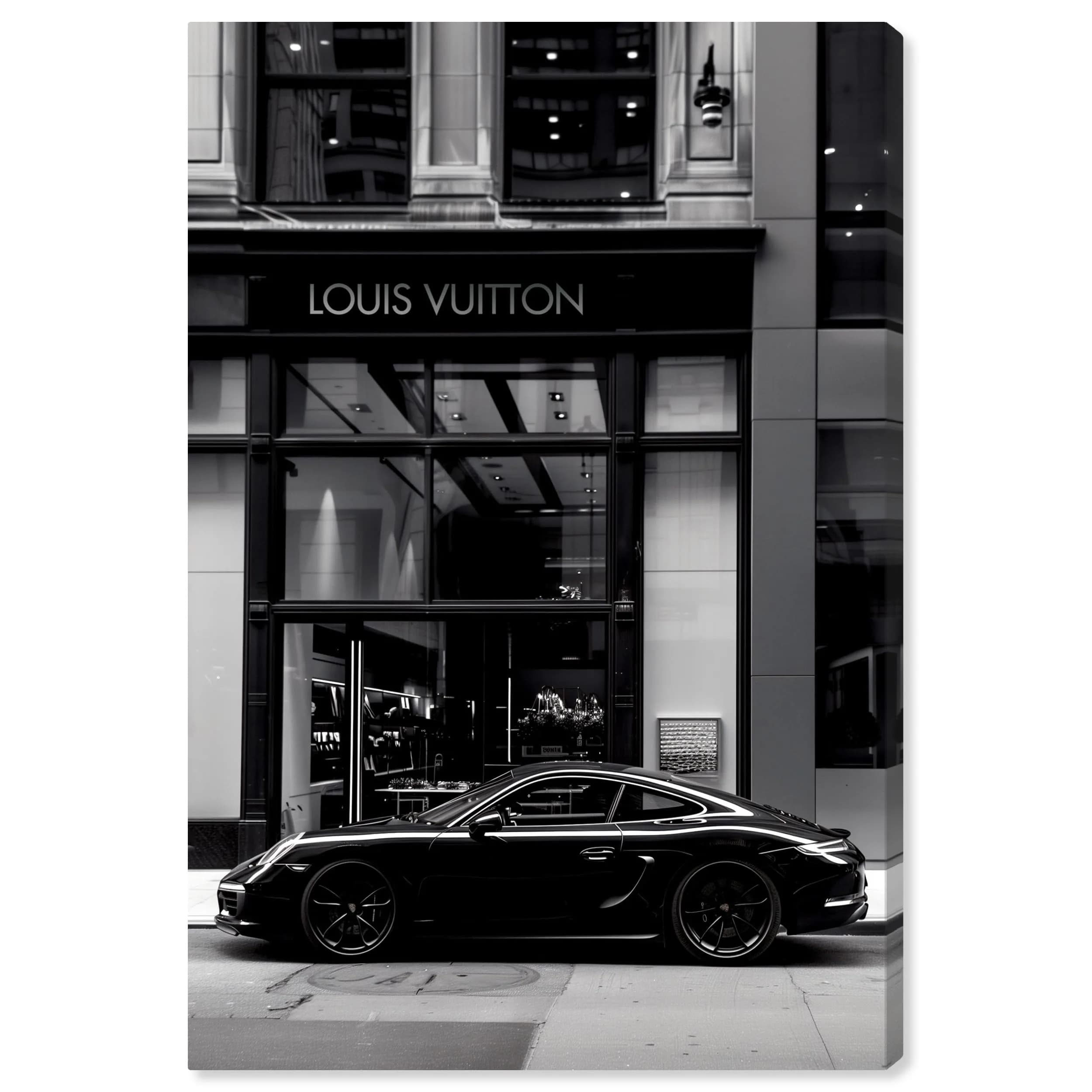 NotoriArt Black Wall Art 15"L x 10"W | Gallery Wrapped Canvas for Modern Home Decor - main product image