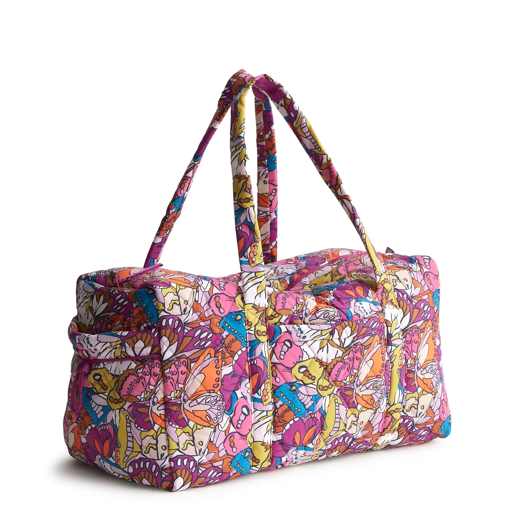 Vera Bradley Large Original Duffel Travel Bag - Featherweight, Flutter | Lightweight, Spacious, Perfect for Travel & Gym
