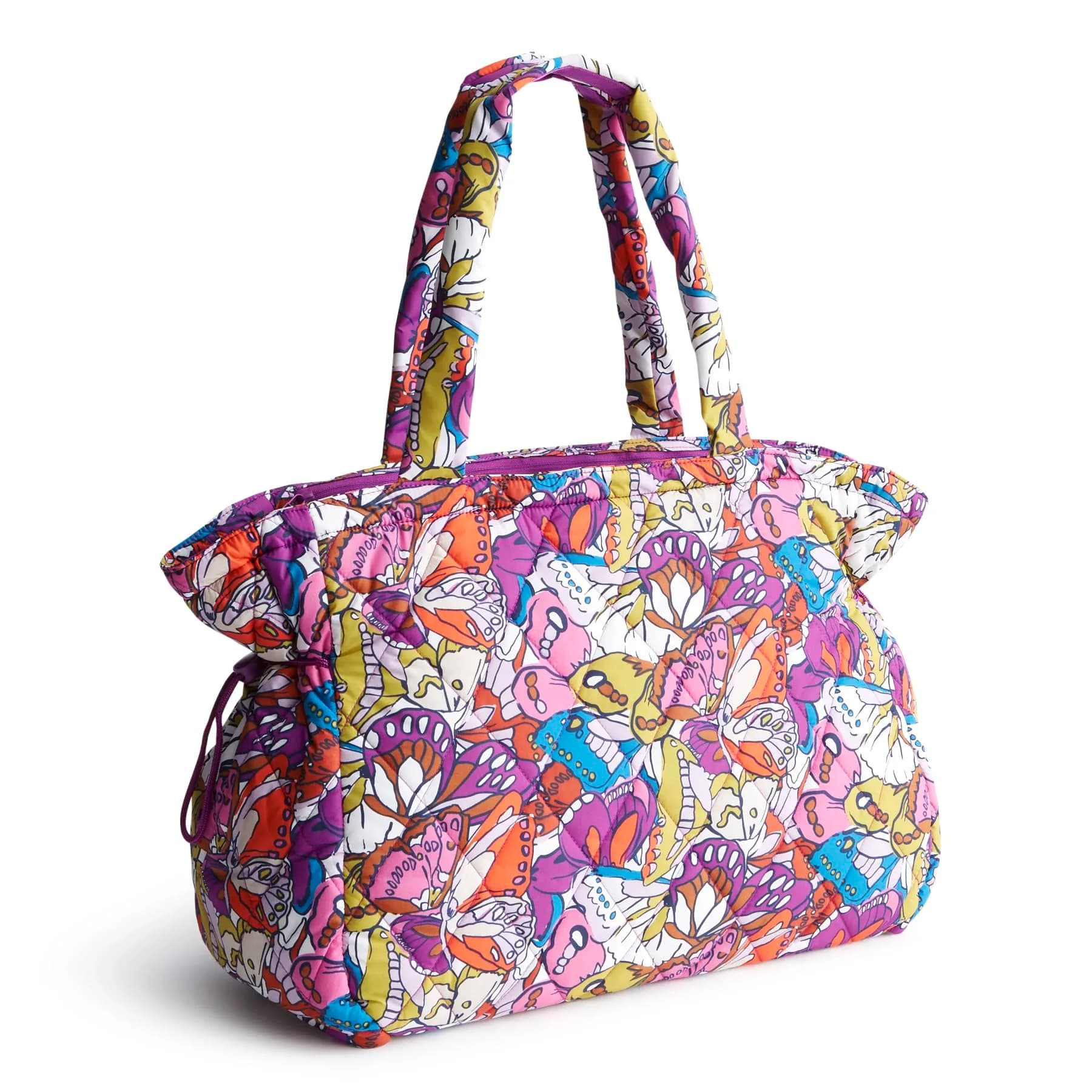 Vera Bradley Featherweight Knollton Travel Tote Bag 15x17x6 in | Lightweight Recycled Nylon — Flutter