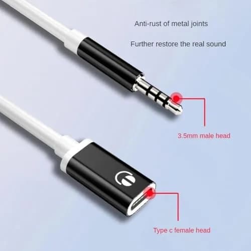Zenarao USB-C to 3.5mm Headphone Jack Adapter Pink | Connects USB-C Devices to 3.5mm Headphones thumbnail 9