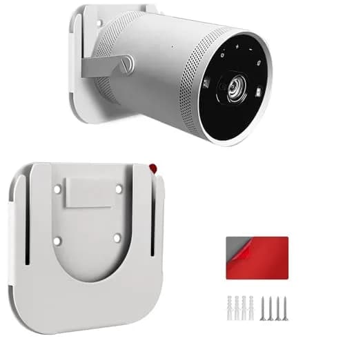 Chanvoo Drill-Free Wall Mount for Samsung Freestyle Projector & Freestyle 2 Accessories | White Steel Mount Shelf thumbnail 1
