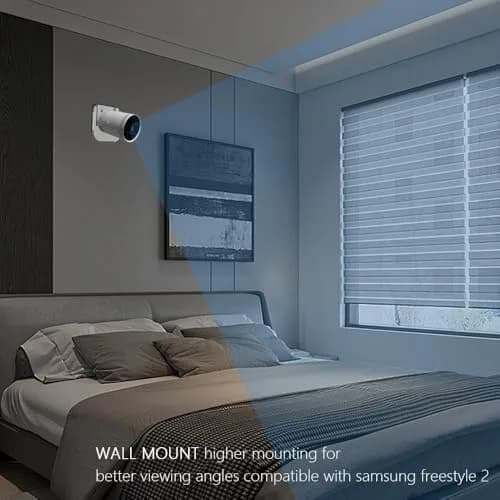 Chanvoo Drill-Free Wall Mount for Samsung Freestyle Projector & Freestyle 2 Accessories | White Steel Mount Shelf thumbnail 9