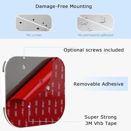 Chanvoo Drill-Free Wall Mount for Samsung Freestyle Projector & Freestyle 2 Accessories | White Steel Mount Shelf thumbnail 2