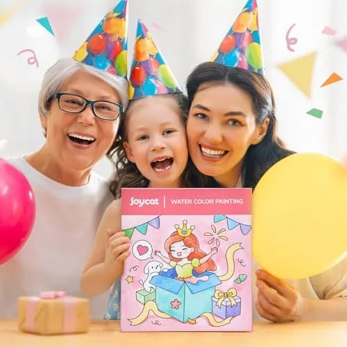 JoyCat Paint with Water Coloring Books for Toddlers (Party Style) | 20 Pages, Mess-Free Watercolor Art Activity thumbnail 7