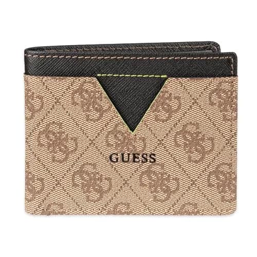 GUESS Mens Slim Leather Bifold Wallet Brown Quattro G | Fashionable, RFID Protected, Compact (70-120 chars) thumbnail 1