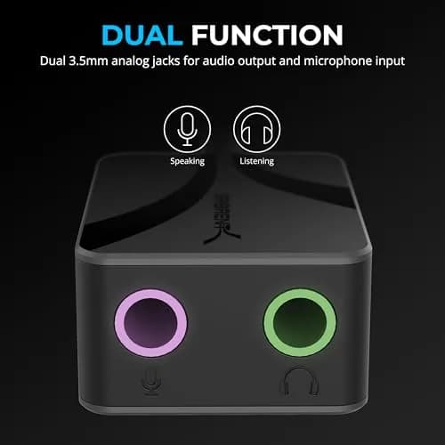 Sabrent USB-C to 3.5mm Audio Adapter, 24-bit/96kHz, Stereo Out & Mono Mic In, For Windows, macOS, Linux, Aluminum, Plug and Play thumbnail 3