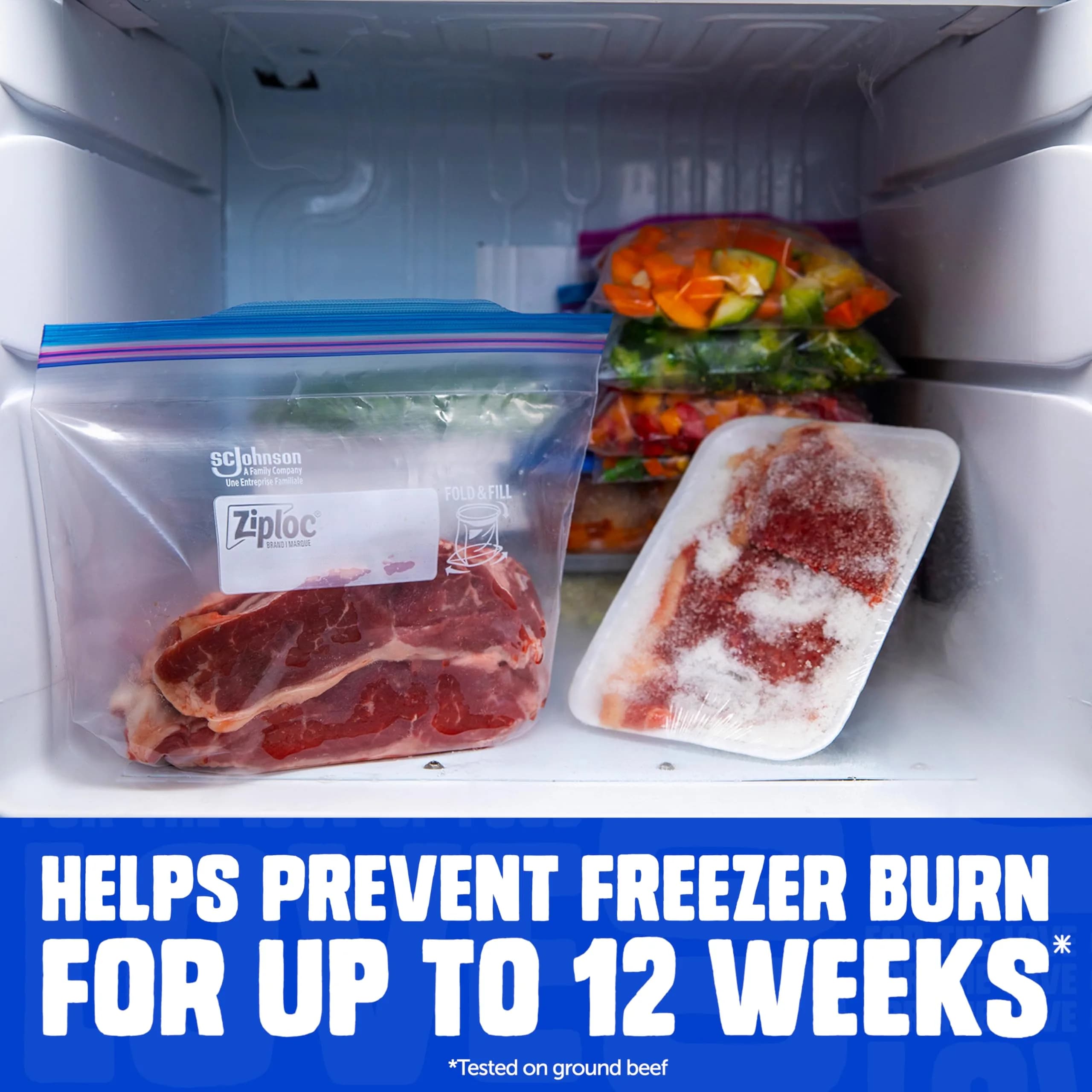 Ziploc Gallon Freezer Bags Stand-Up Bottom Easy to Fill 16 Count | Trusted USA Import for Food Preservation thumbnail 2