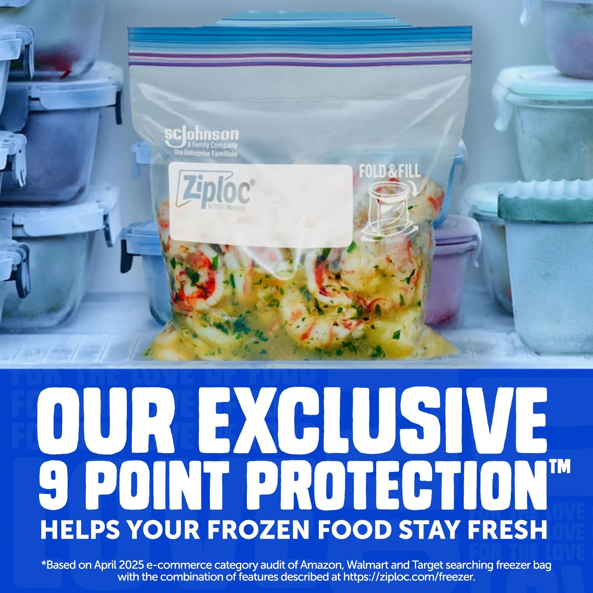 Ziploc Gallon Freezer Bags Stand-Up Bottom Easy to Fill 16 Count | Trusted USA Import for Food Preservation thumbnail 3