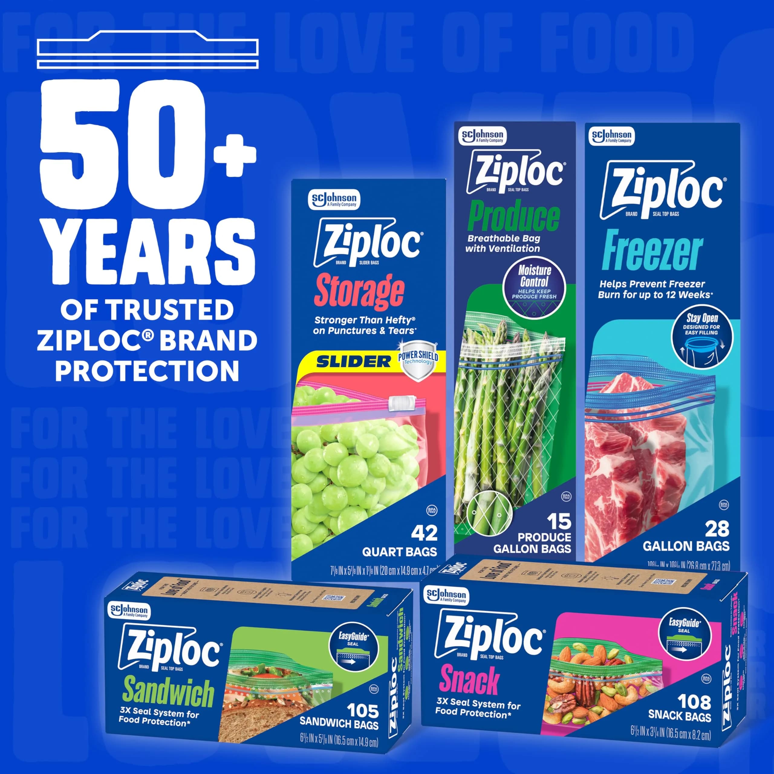 Ziploc Gallon Freezer Bags Stand-Up Bottom Easy to Fill 16 Count | Trusted USA Import for Food Preservation thumbnail 7