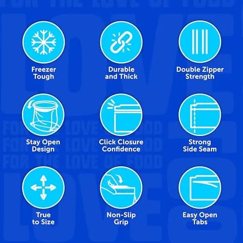 Ziploc Quart Food Storage Freezer Bags 24 Count | Stand-Up Bottom, Easy to Fill, Freezer Burn Protection thumbnail 4
