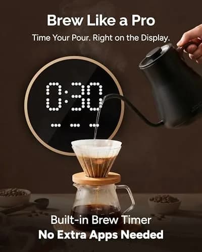 intasting Gooseneck Electric Kettle with ±1℉ Temp Control 0.9L | Precision Pour-Over & Hot Water thumbnail 4