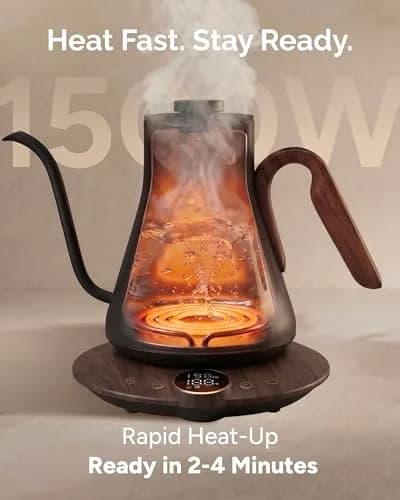 intasting Gooseneck Electric Kettle with ±1℉ Temp Control 0.9L | Precision Pour-Over & Hot Water thumbnail 5