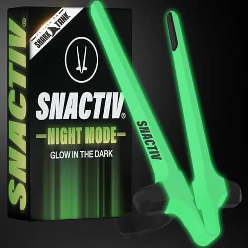 SNACTIV PRO Finger Chopsticks for Gamers - Glow in the Dark, 1 Piece | Mess-Free Snacking Solution thumbnail 1