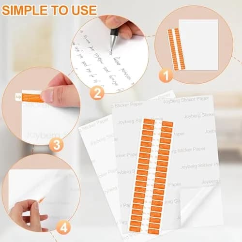 Joyberg Printable Sticker Paper 150 Sheets 8.5" x 11" | Matte Full Sheet Labels for Inkjet & Laser Printers thumbnail 5