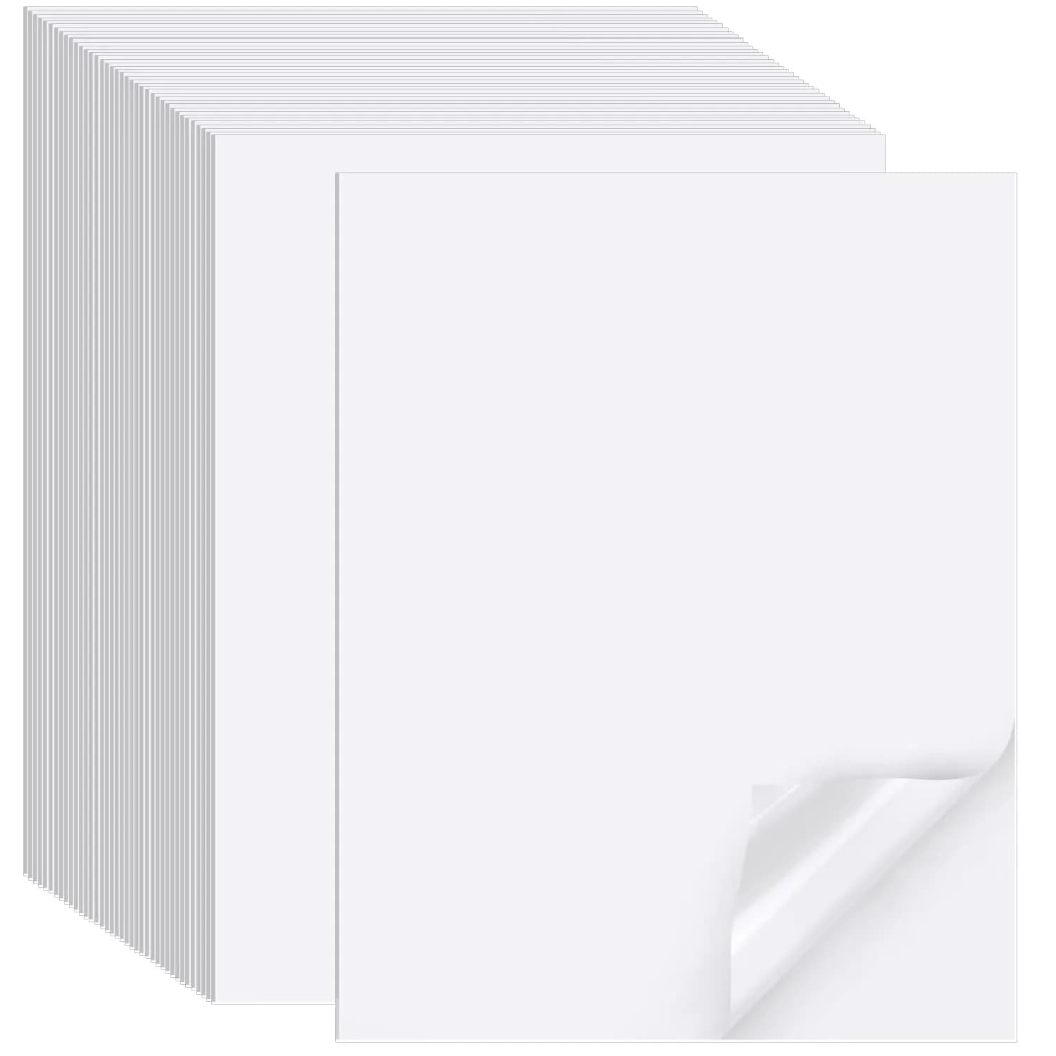 Joyberg Printable Sticker Paper 300 Sheets (8.5" x 11") | Matte Full Sheet Labels for Inkjet & Laser Printers