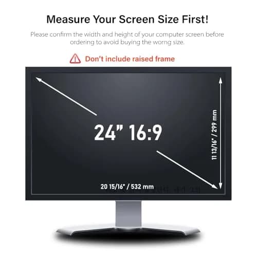 WELINC Privacy Screen Filter 24 Inch | Anti-Glare & Blue Light Protection (70-120c) thumbnail 2