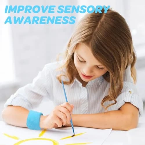 JXM Sensory Weighted Bracelets for Kids (2-Pack, 115g Each) | Deep Pressure Input for Focus & Stability thumbnail 7