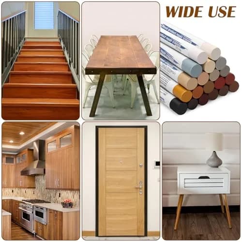 Windspeed Wood Filler Sticks with Scrapers - 20 Colors - Furniture Repair Kit for Cabinets, Floors, Baseboards thumbnail 6