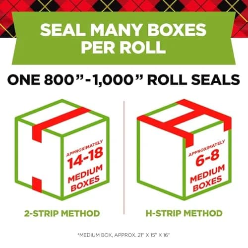 Scotch Sure Start Packing Tape Clear Quiet Unwind Easy Start 2 Rolls with Dispensers | Strong Hold for Moving Boxes thumbnail 3