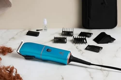 Andis Easy Clip Adjustable Blade Corded Dog Clipper 11-Pc Kit, Blue | Powerful Rotary Motor & Titanium-Coated Blades thumbnail 6