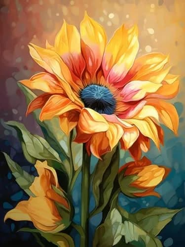 MjhRcll Flowers Cross Stitch Kit 12x16 Inch | Easy for Beginners, Cotton Fabric, Daisy Design thumbnail 1