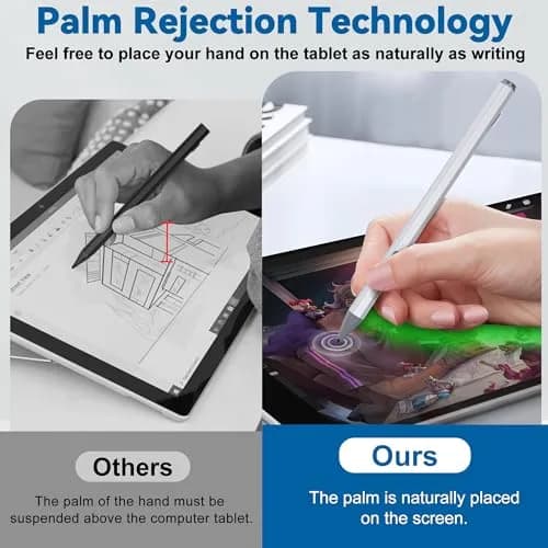 Arsandyn Surface Stylus Pen for Pro/Go Devices, Compatible with Windows 11/10/8/7/6/5/4/3, 4096 Pressure Sensitivity | Aluminum thumbnail 4