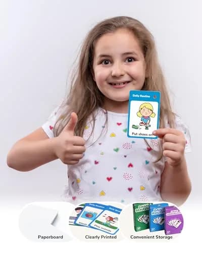 CHEFAN 110 PCS Autism Communication Cards, Speech Therapy Materials | Visual Learning Aids for Non-Verbal Children thumbnail 7