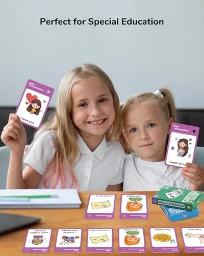 CHEFAN 110 PCS Autism Communication Cards, Speech Therapy Materials | Visual Learning Aids for Non-Verbal Children thumbnail 2