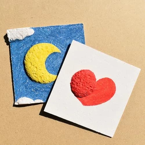 Tatahu Magic Puffy Paint Paper - 4" x 4" 3D Drawing Sponge Canvas, DIY Art & Craft Supplies, 10 Sheets thumbnail 3