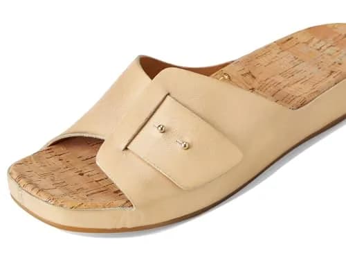 KORK-EASE Women's Mesa Gold 8 M | Stylish Leather Slide Sandal for Women in India thumbnail 8
