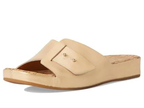 KORK-EASE Women's Mesa Gold 8 M | Stylish Leather Slide Sandal for Women in India thumbnail 9