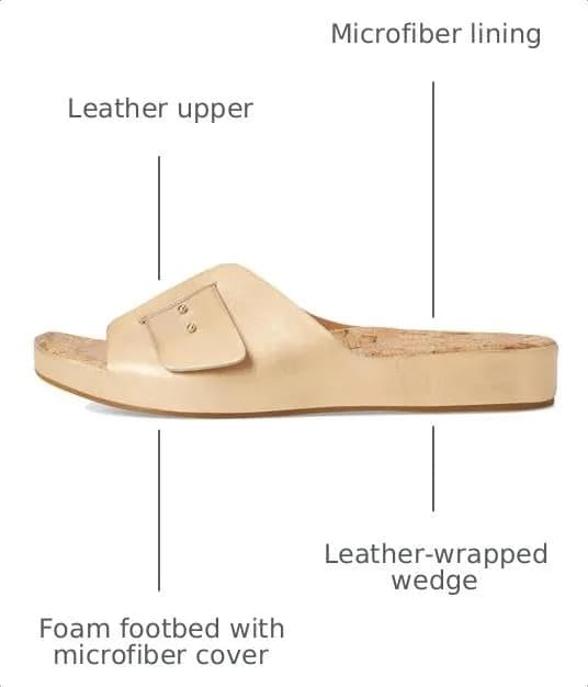 KORK-EASE Women's Mesa Gold 8 M | Stylish Leather Slide Sandal for Women in India thumbnail 3