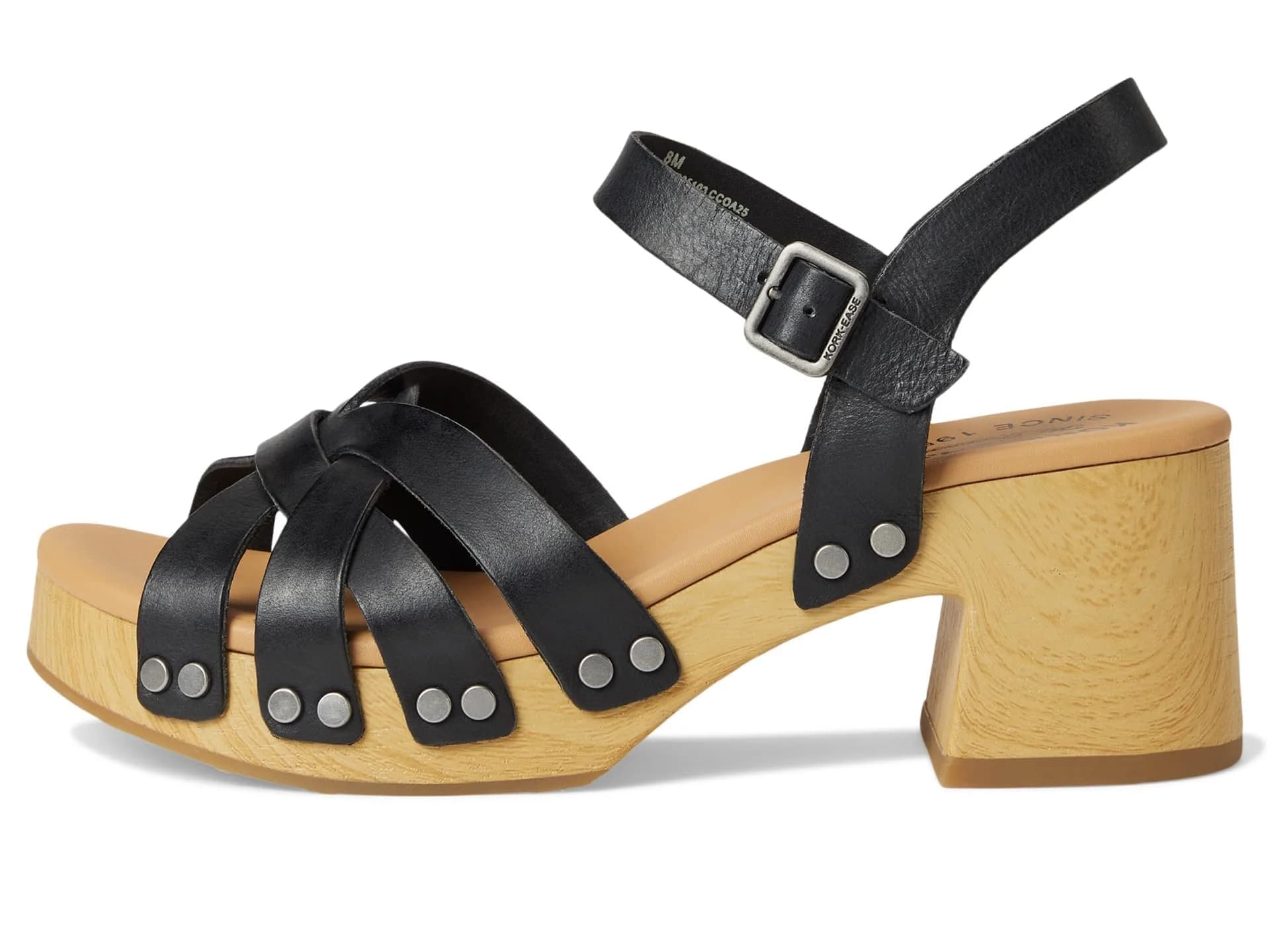KORK-EASE Ester Black Women's Platform Heel 7 M | Retro Summer Sandal thumbnail 4