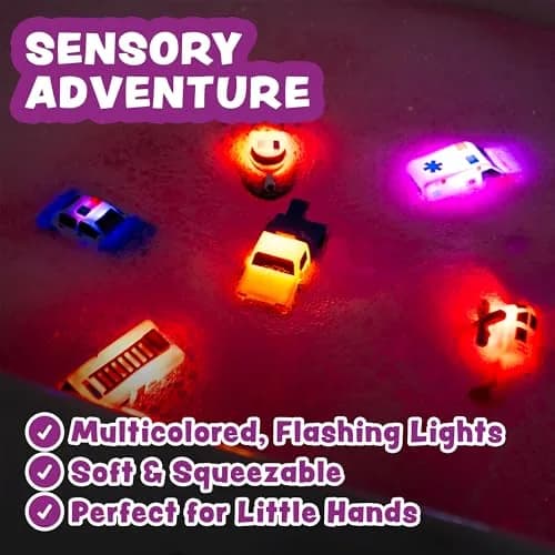 Tub Works Emergency Cars Light Up Bath Toys 6 Pack | Water-Activated Flashing Lights for Toddlers thumbnail 4