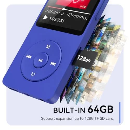 AGPTEK A02 MP3 Player 32GB (1.8 inch Screen, Bluetooth 5.3) | Portable Music Player with Speaker & FM Radio thumbnail 5