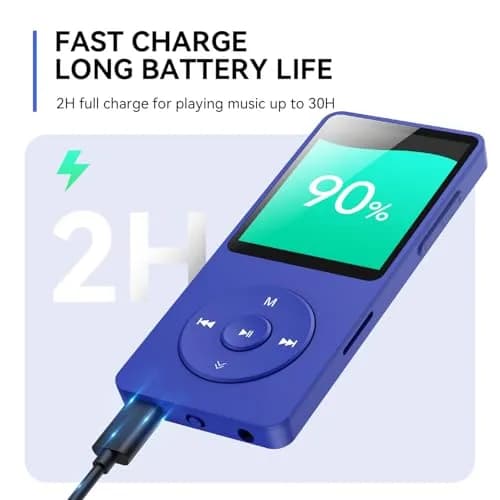AGPTEK A02 MP3 Player 32GB (1.8 inch Screen, Bluetooth 5.3) | Portable Music Player with Speaker & FM Radio thumbnail 6