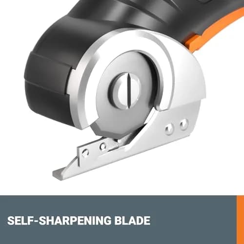 WORX Cordless Electric Fabric & Cardboard Cutting Scissors, 4V ZipSnip with 2 Blades & Case | Cuts up to 1/4" Thick Materials thumbnail 4