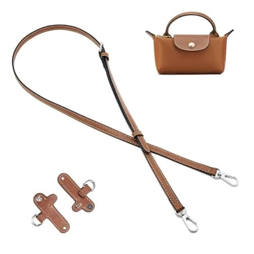 DEVPSISR Leather Strap Suitable for Longchamp Handbag Crossbody Adjustable Shoulder Strap Conversion Kit 125 cm (L) x 1.2 cm (W) | Durable & Adjustable thumbnail 1