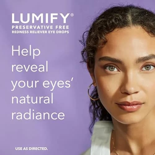 LUMIFY Preservative Free Eye Drops Redness Relief, Sensitive Eyes, 20 Single-Use Vials | Gentle & Effective Redness Relief thumbnail 6