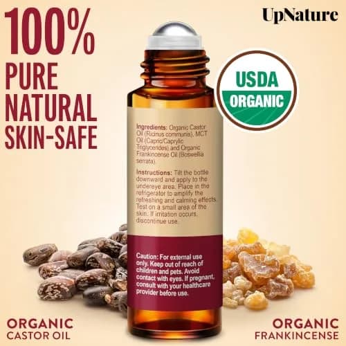 UpNature Castor Oil Roll On Eye Roller 0.33 Fl Oz | Organic Face & Under Eye Care thumbnail 7